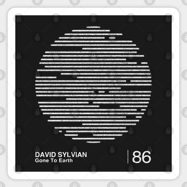 Gone To Earth / David Sylvian / Minimalist Graphic Artwork Design Magnet by saudade